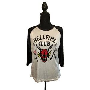 Stranger Things Show ~ Hellfire Club Large Long Sleeve Pullover Multicolor Shirt